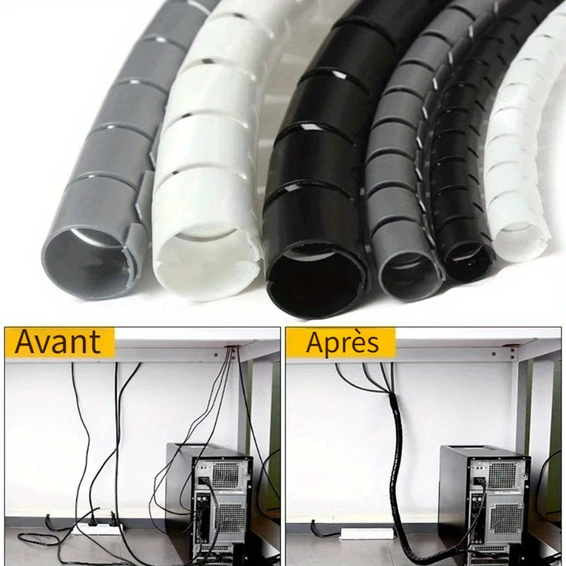 Spirale Cache-Câbles 2M Flexible